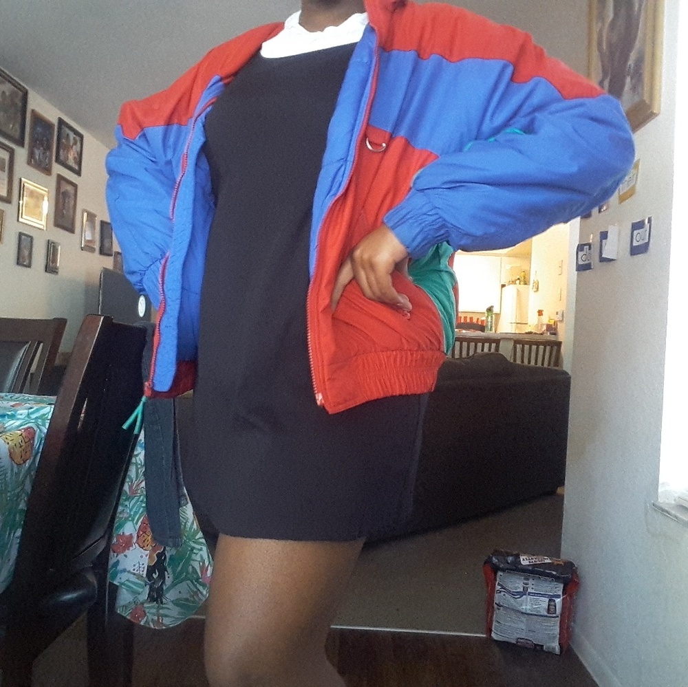 Retro/vintage 80s nylon jacket